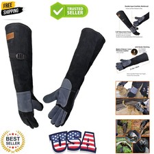 21.3 In Gloves for Animal Handling,Welding,Bite Proof for Cat Dog.M  For Gra...
