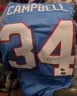 EARL CAMPBELL Houston Oilers Blue Signed Football Jersey Beckett COA W/ Holo