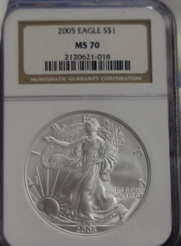 2005 US Silver Eagle $1 NGC MS70