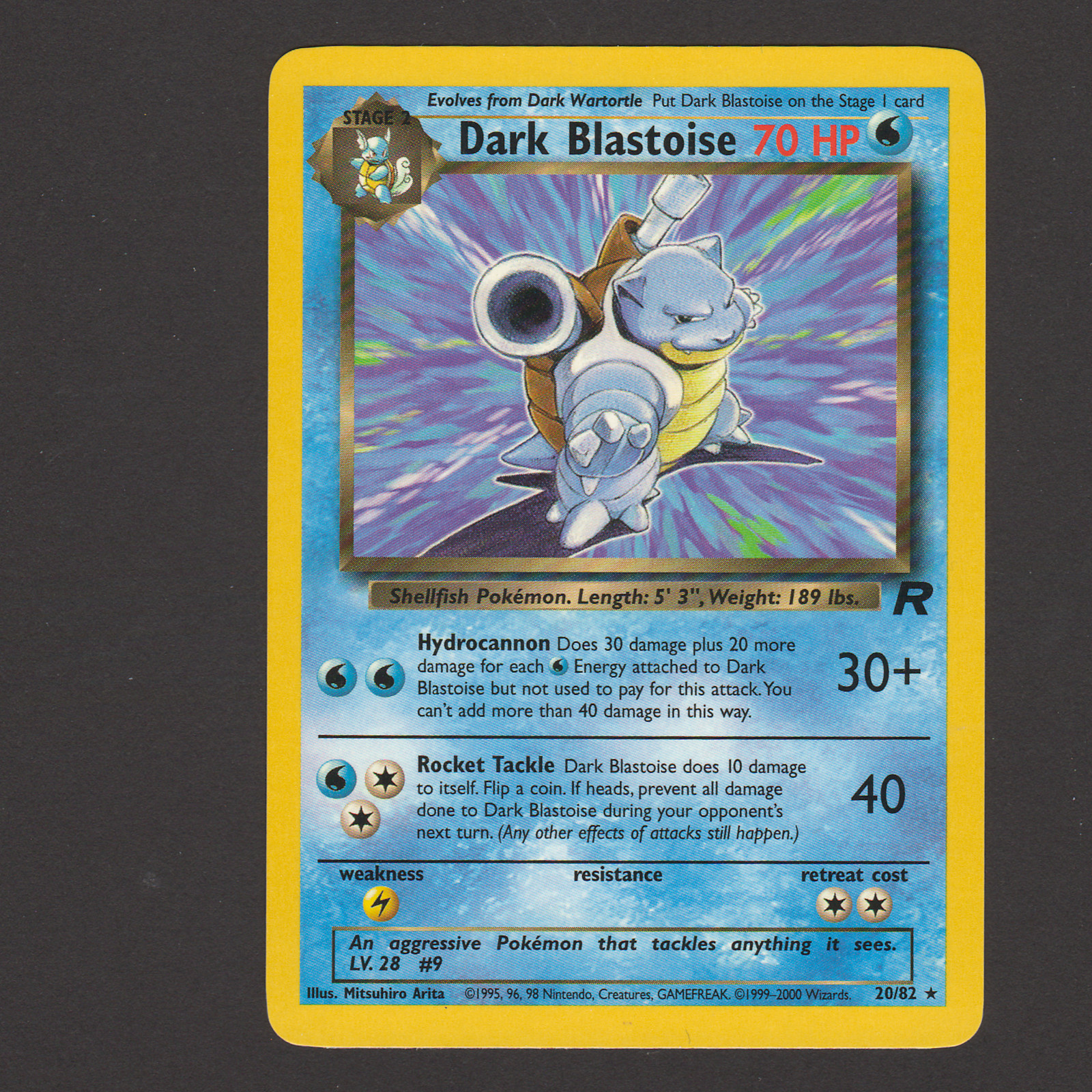 2000 POKEMON TEAM ROCKET DARK BLASTOISE 20/82 NM - BN8