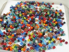 2 Pounds Assorted Color 6mm x 9mm India Handmade Glass Pony Beads QCC-11