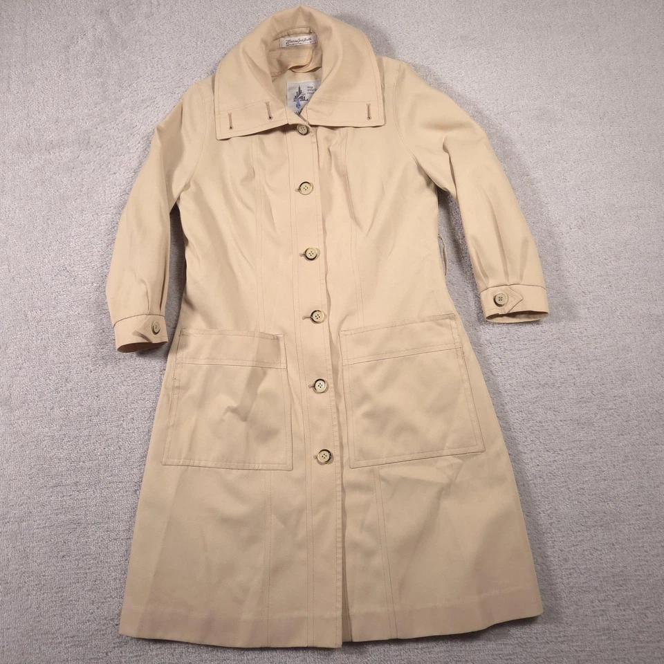 Abrigo Vintage Misty Harbor Para Mujer 6 Regular Beige Trinchera Cualquier Clima Hecho en EE. UU. Foto 2 de 4
