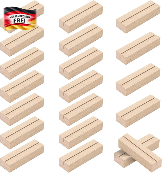 Holz Kartenhalter Set FüR Hochzeiten Partys Und DIY 15 StüCk 10X3X2Cm-image