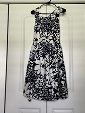 Kate Spade Navy/White Floral Tanner Dress with Bow Back Size 10 - NWT