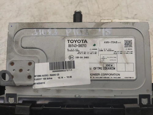 861400H010 Sistema Audio/Radio Cd para PEUGEOT 108 Active 2015 2272719 - Imagen 2 de 10