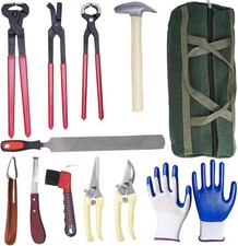 12 Piece Professional Farrier Tools Horse shoeing Kit