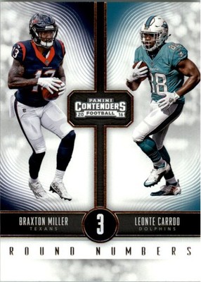 2016 Panini Contenders Round Numbers #10 Braxton Miller Leonte Carroo - FB