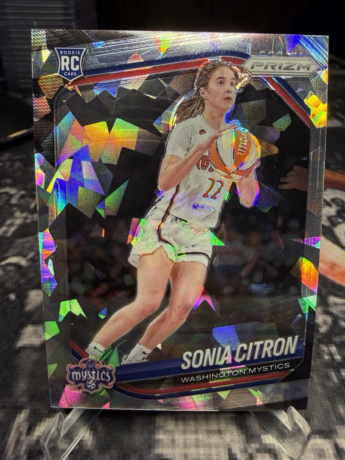 2025 Panini Prizm WNBA Sonia Citron Cracked Ice RC Mystics #122