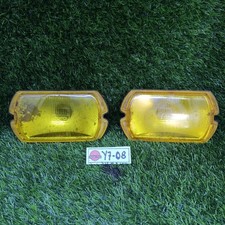 Nos Lucas Lr8 Yellow Fog Lamp Lens Pair Classic Rally Driving Light Vintage