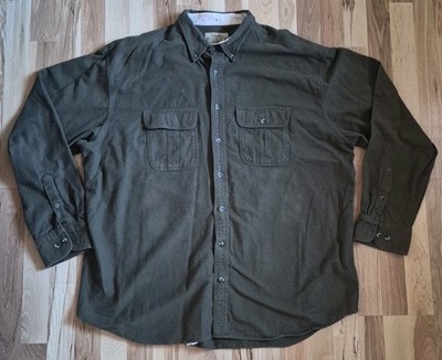 Cabela s Deer Skin Soft Chamois 2XL Tall Green Men s Long Sleeve Button READ!