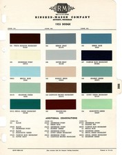 1953 Dodge Coronet Meadowbrook Diplomat Suburban Sierra Paint Chips R-m 1953 Dodge Coronet Meadowbrook Diplomat Suburban Sierra Paint Chips R-m