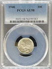 1940 Mercury Dime AU58 PCGS (#PA56199383)