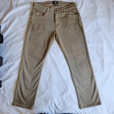 Paige Federal Slim Straight Jeans Brown Denim Men's Size 33 USA Made Stretch