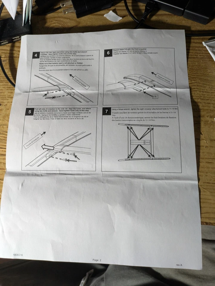 Barras transversales de techo MAZDA ORIGINALES 2017-2023 CX-5 (0000-8L-R07) Foto 3 de 4