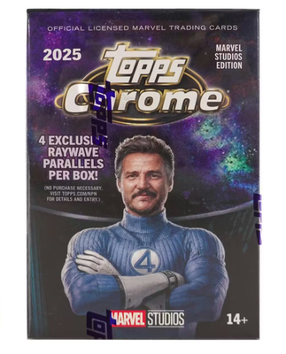 2025 Topps Chrome Marvel Studios Trading Cards Sealed Blaster Box - 7 Packs