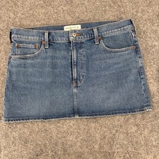 Abercrombie Fitch Skirt Women's 31 Blue Jean Short Mini Blue