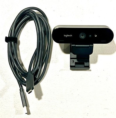 Logitech BRIO USB-C Computer Webcam Black with USB-C Cable