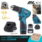 Cordless Hammer Drill Brushless Impact Driver with 2 Battery and Fast Charger US