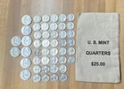 90% silver quarters, 90% Franklin half dollar, lot of 38 quarters and 8 Franklin