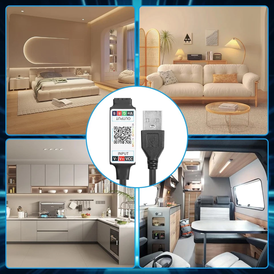 Mini Controller Bluetooth RGB, Controller per Luci a LED Bluetooth USB 5V, per S - Immagine 3 di 4