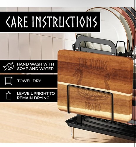 Large Acacia Wood Cutting Board - Dual-Sided, Juice Groove, Non-Slip Mat - Picture 5 of 9