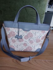 Radley London Floral Grey/Pink Tote Shoulder Bag Womens Excellent Condition 