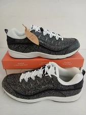 Easy Spirit Walk Run Sneakers Size 12 M  Black And White Floral Confort 
