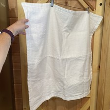 Ralph Lauren White Cotton Ribbed Euro Pillow Sham 27  Square Classic Texture EUC