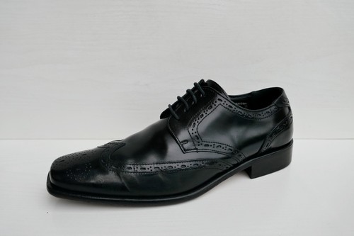 JEFFREY WEST AUTOGRAPH M+S BLACK LEATHER/LEATHER LINED ITALIAN BROGUE SHOES UK 8 - Picture 5 of 15