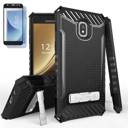 Für Samsung Express Prime 3 J3 V 3. Gen Orbit robuste Hülle + Hartglas Cover - Bild 7 von 10
