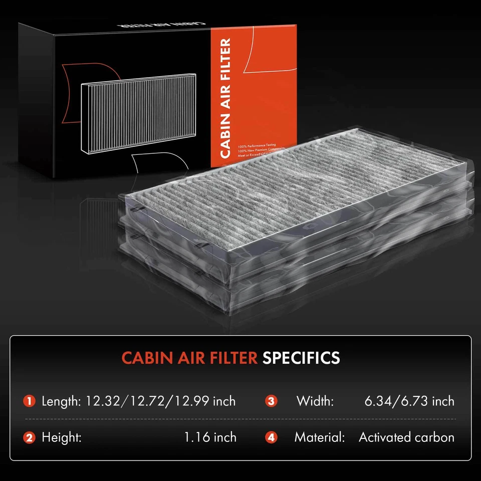 Filtro de aire de cabina de carbón activado para BMW 745i 745Li 750i Rolls-Royce Phantom Foto 2 de 4