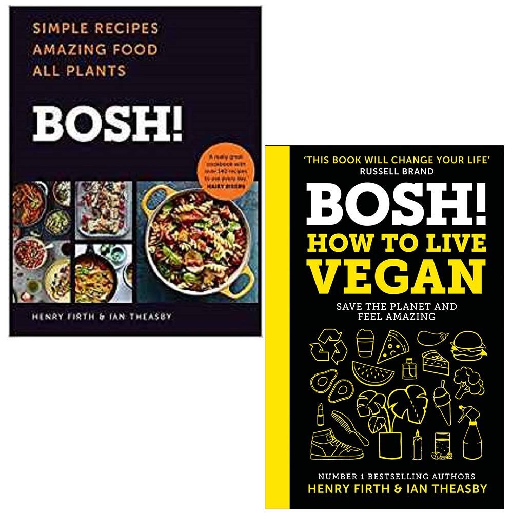 Bosh Simple Recipes, Bosh How to Live Vegan 2 Books Collection Set Hardcover NEW