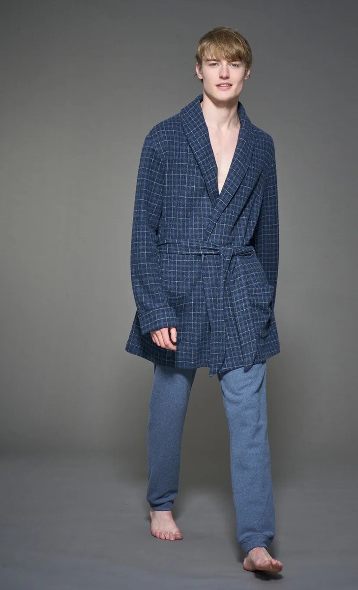 Ragno Veste Da Camera Uomo Vestaglia Corta Da Camera In Cotton Eco