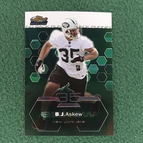B.J. Askew 2003 Topps Finest ROOKIE card #76 New York Jets