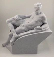 MICHELANGELO RENAISSANCE SCULPTURE ALLEGORY OF DUSK 7.9 INCH/200 MM