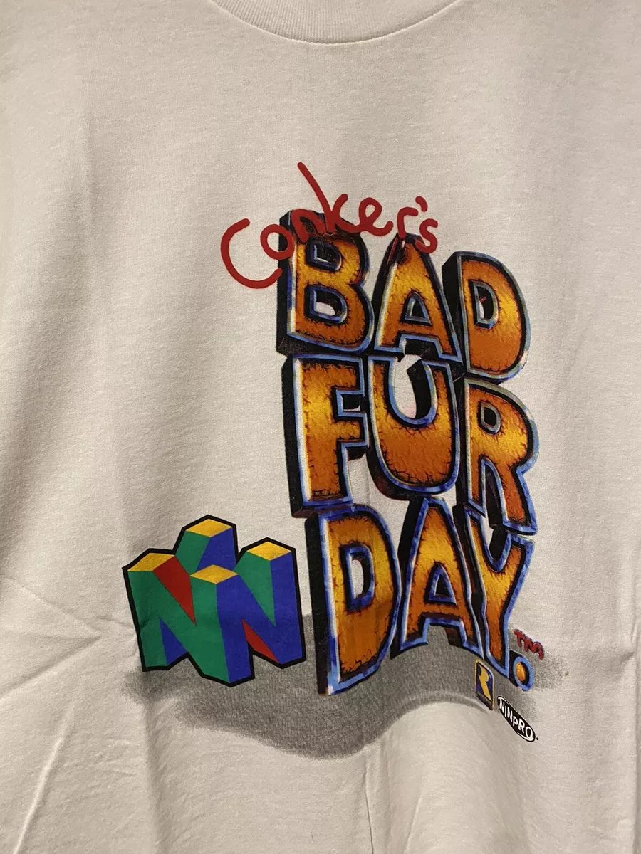 Nintendo 64 Conker's Bad Fur Day Vintage Promo Graphic T