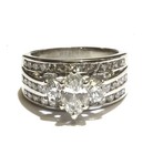 GIA 14k white gold 2.21ct marquise diamond engagement ring 8.6g estate 6 Natural — photo 4