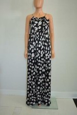 Balenciaga Black/Pink/White Floral 100 Silk Sleeveless Maxi Dress Size 40