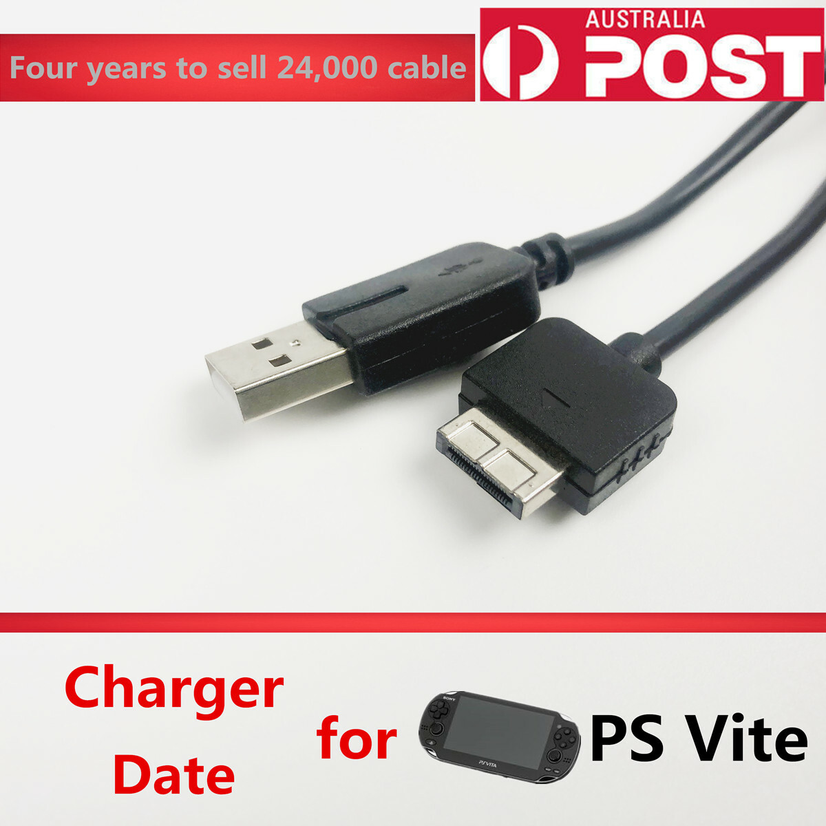 USB Charger Cable for PlayStation Vita 1000 (PSV) – Charging Power