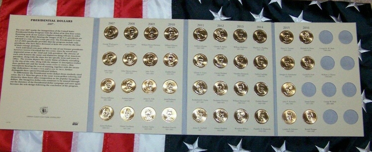 COMPLETE PRESIDENTIAL GOLDEN DOLLAR SET 40 COINS IN LITTLETON
