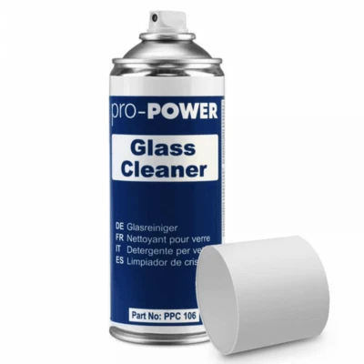 PRO-ELEC Glass Cleaner 180 Smear Free 400ml Aerosol Spray Canister Servisol Equivalent