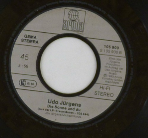 7 " Single Vinyl - Udo Jürgens - Angela - S6020 - K14 - Picture 3 of 3
