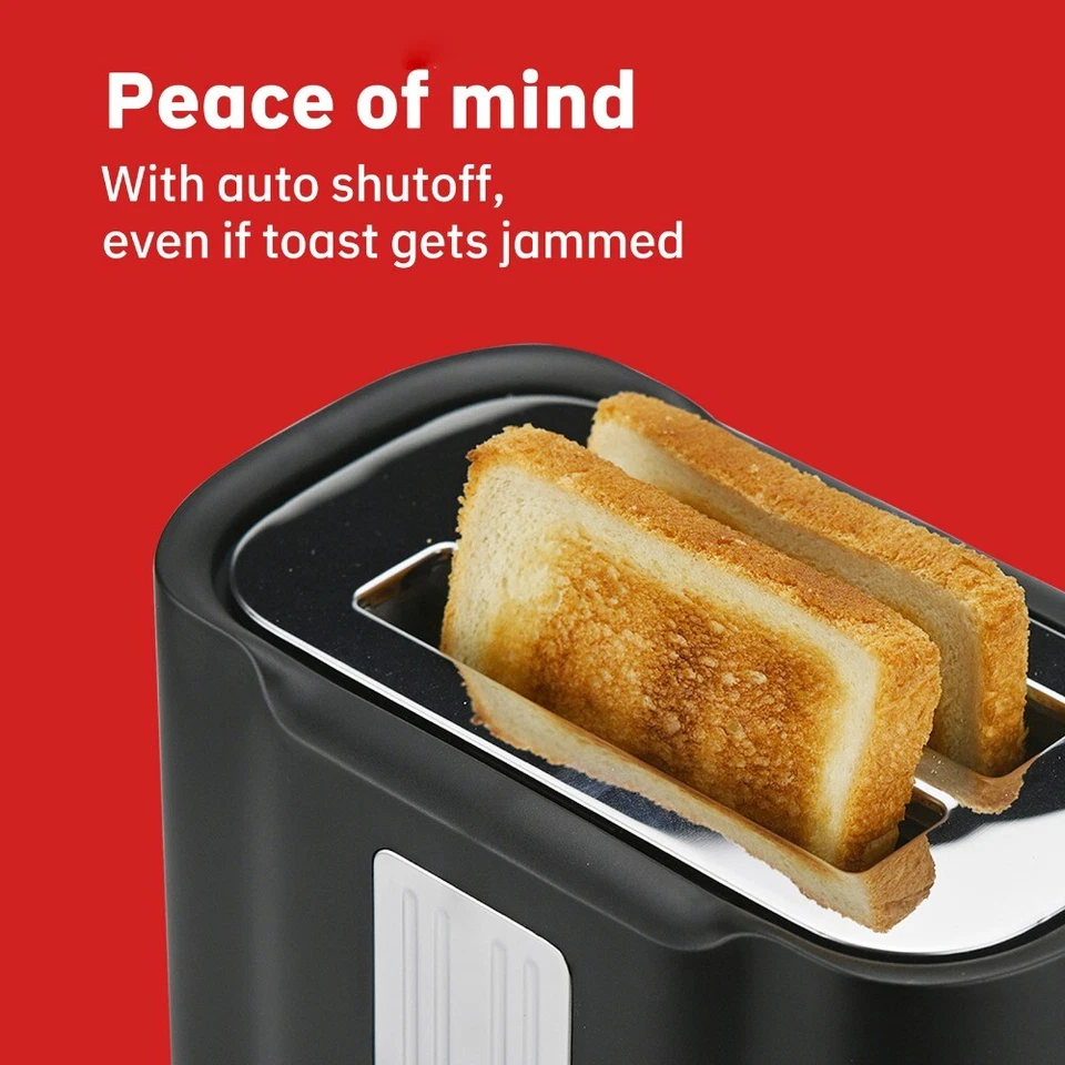 2 Slice Toaster Quick & Even Results Every Time Wide Slots Fit Any Size Bread - Image 2 of 4