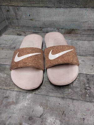 Nike Kawa Slide SE 2  Cork Khaki Sandals DA2638-200 Size 4Y
