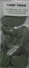 145P Tags Qty 500 Telco Grade Fiber Tags 145PTAGS 1" x 1 3/4" Oval USA FREE SHIP