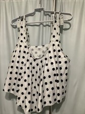 Ladies Size Xl Two Piece Bathing Suit New Black white