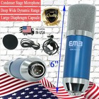 EMC920 Multi Pattern Recording Large Diaphragm Condenser Studio Microphone Blue