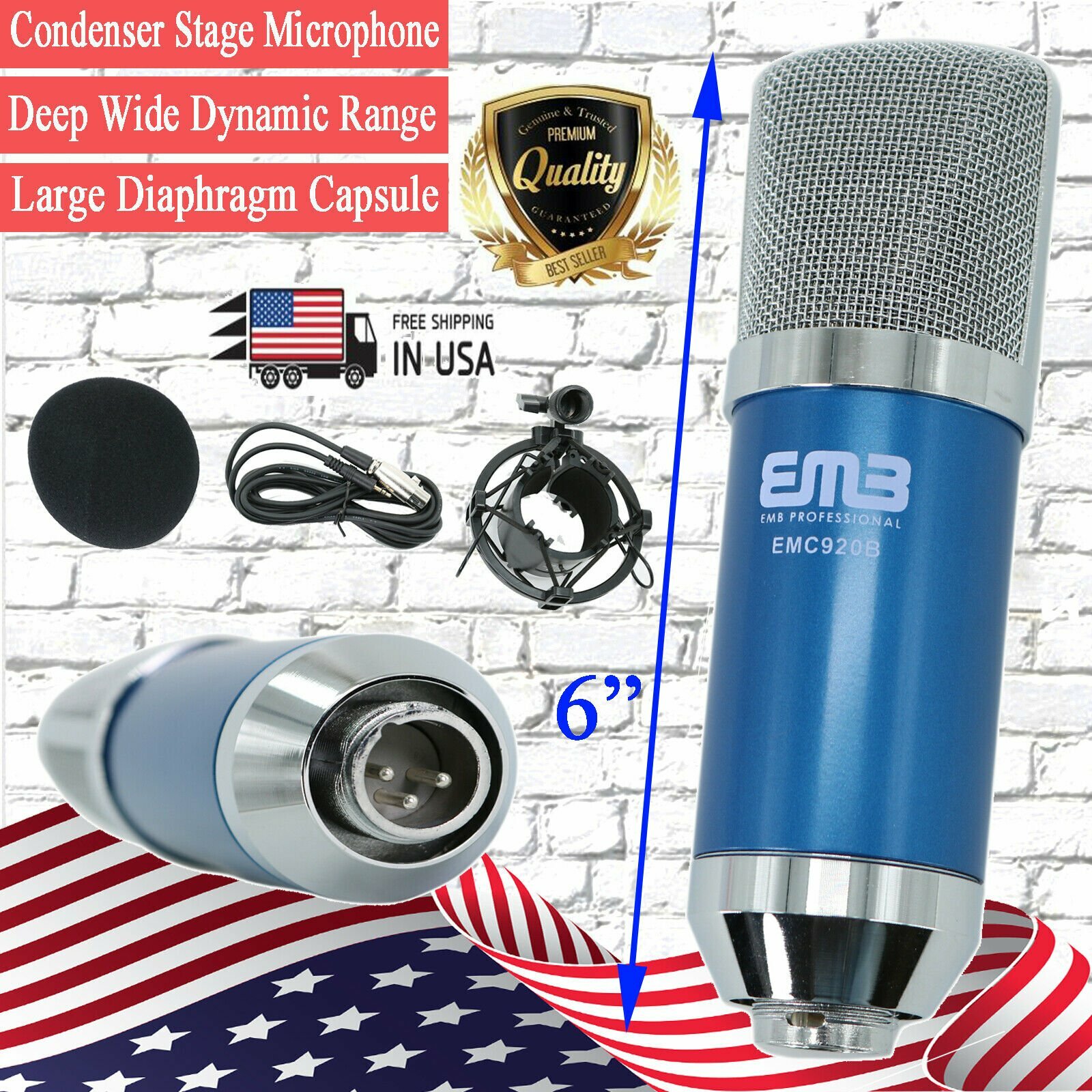 EMC920 Multi Pattern Recording Large Diaphragm Condenser Stu