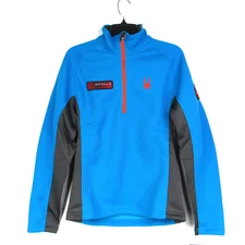 Spyder Men's Outbound 1/4 Zip Stryke Jacket Mid Weight Blue Sz S