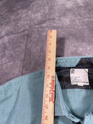 Split Shirt Men's 2XL Blue Heather Button Up Long Sleeve - Picture 7 of 7